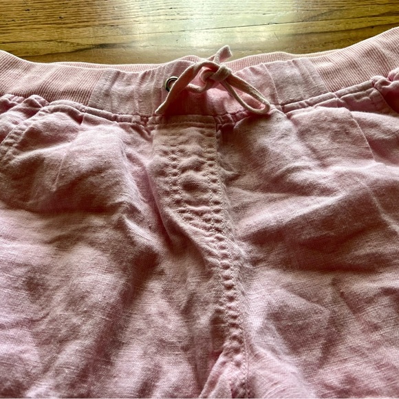 J.McLaughlin Drawstring Pink Linen Shorts - Small - Picture 2 of 8